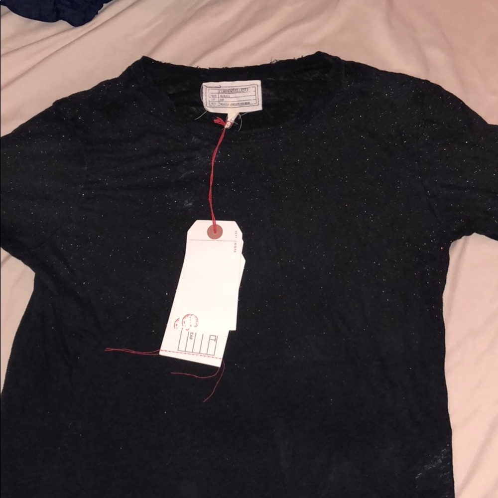 Current/Elliott Rolled Sleeve Crew Top